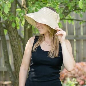 Roll Up Travel Visor, Packable Sun Hat, UPF 50 + Sun Hat, Dermy Doc Box Hat